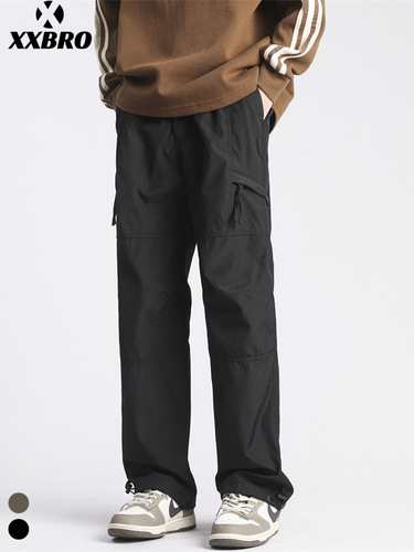 xxbro Men's #American Functional Winter Fleece Straight Leg Pants Men Loose Trendy Quick Dry Versatile Casual Work Pants