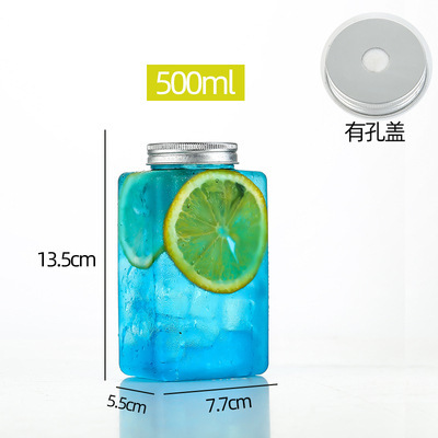 ミルクティーカップペットジューステイクアウト使い捨てプラスチックカップインターネット有名人のダーティミルクティーカップ長方形飲料ボトル|undefined