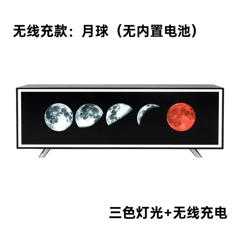 跨境新品创意家用桌面无线磁吸小夜灯多功能床头氛围灯装饰灯光画|undefined