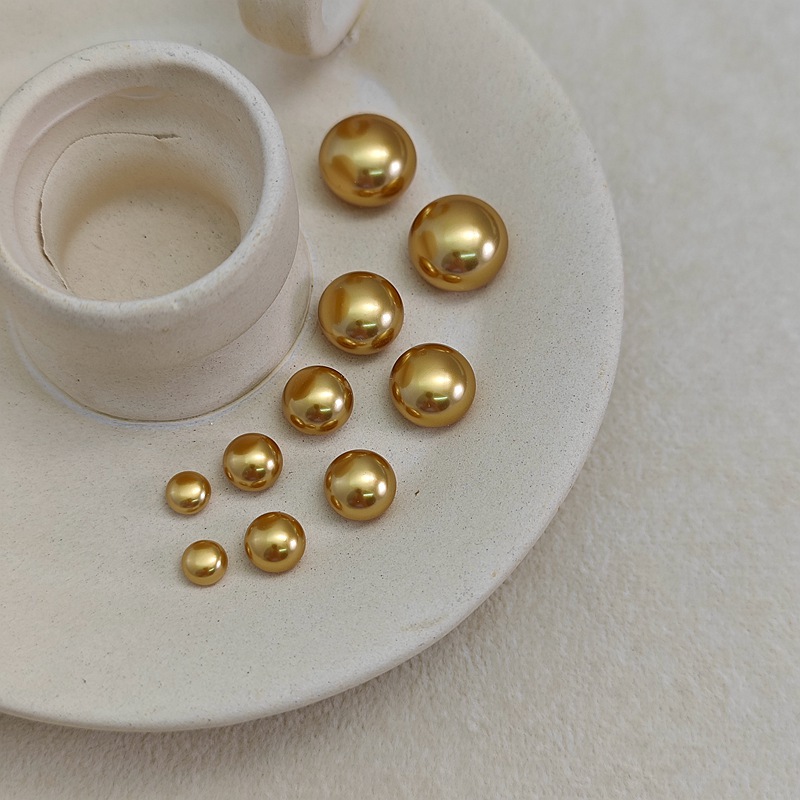 Korean resin steamed buns half-hole pearls 306 South Sea golden…