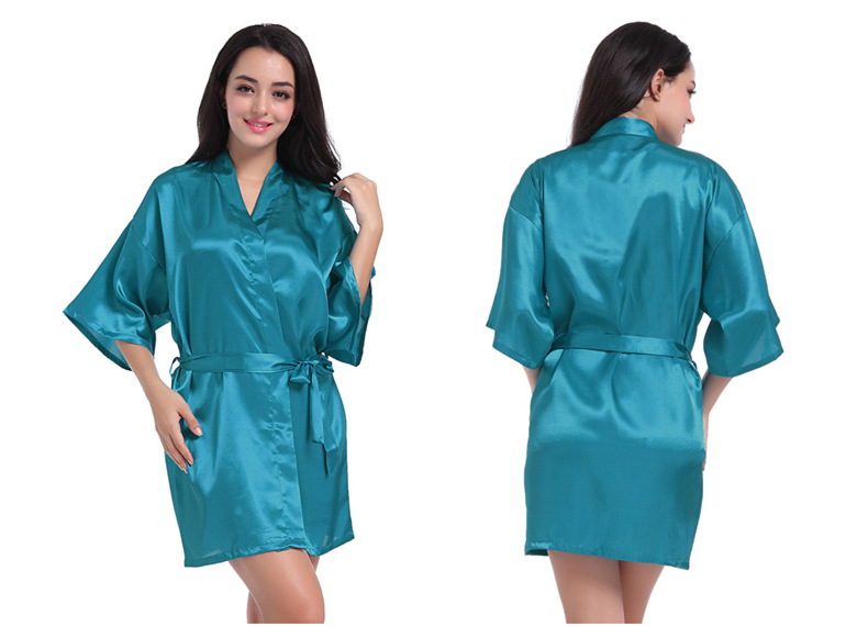 Home Sleeping Women's Casual Simple Style Solid Color Imitated Silk Polyester Pajama Sets display picture 5