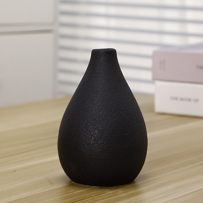 Jarrón de cerámica estilo nórdico para decoración del hogar arreglos florales y flores secas