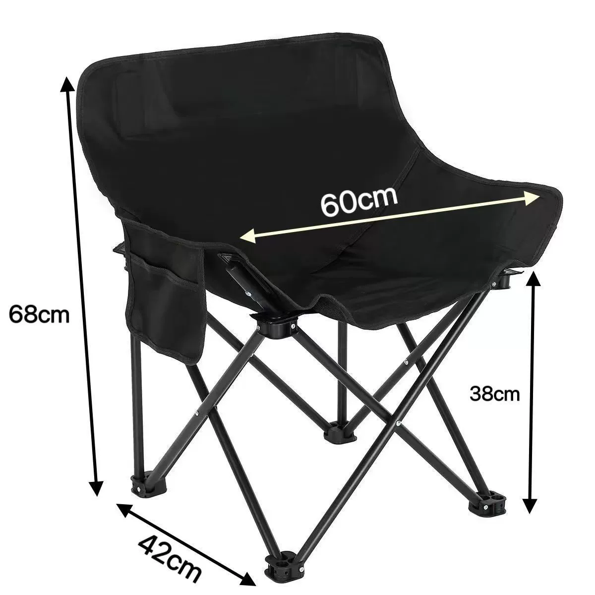 Складной Moon chair, портативное походное кресло с высокой спинкой, регулируется 2/3 шага, варианты с мягкой обивкой и каркасом