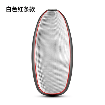 Heat-Insulating Diamond-Patterned Scooter Seat Cover, Motorcycle cushion - silver-diamond-surface-red-edge-teeth-large-size-61-65cm