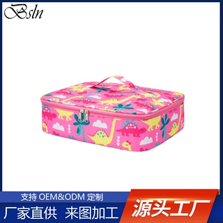 时尚印花方形铝膜保温包牛津布手提保温袋学生午餐包便当包野餐包