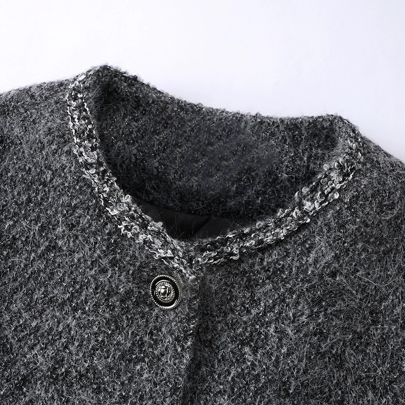 Зимнее короткое шерстяное пальто, хлопковая куртка, стиль Chanel