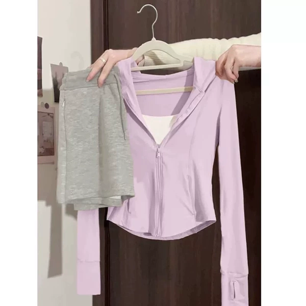 Purple hooded sun shirt (UPf50+)