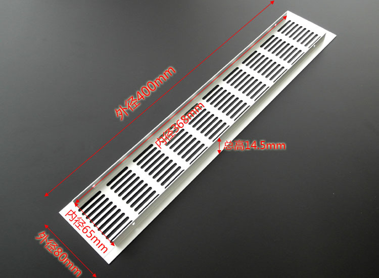 Fábrica al por mayor de aleación de aluminio red de ventilación rectangular armario ventilación de ventilación de ventilación de ventilación multipropósito