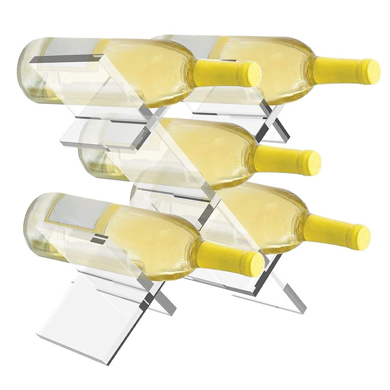 亚克力红酒架摆件红酒展示架客厅家用葡萄酒架商用斜放酒瓶托架