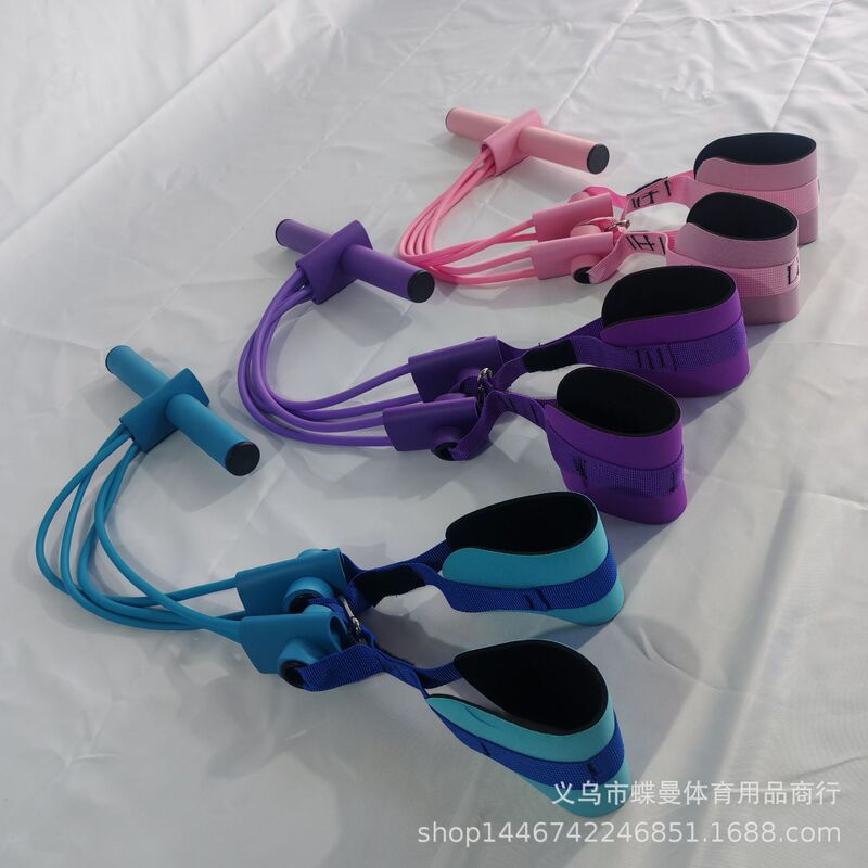 工厂直销新款可分离脚蹬拉力器多功能家用健身便携瘦腰肚子拉力绳|undefined