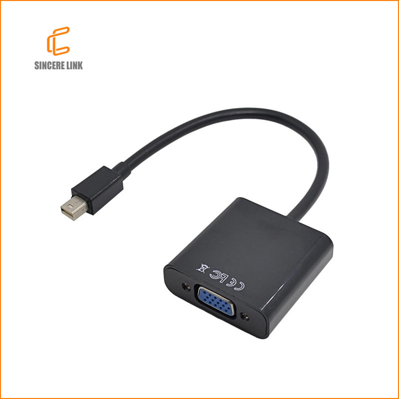 Factory Spot Mini Dp to Vga High-Definition Converter Adapter Cable Mini Dp to Vga Cable Can Be Customized