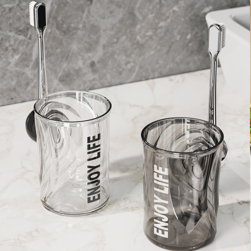 Taza de enjuague de patrón glacial, taza de cepillo de dientes transparente de lujo, taza de lavado de pareja, taza de cepillo de dientes de niños, taza de cepillo de dientes de estudiantes