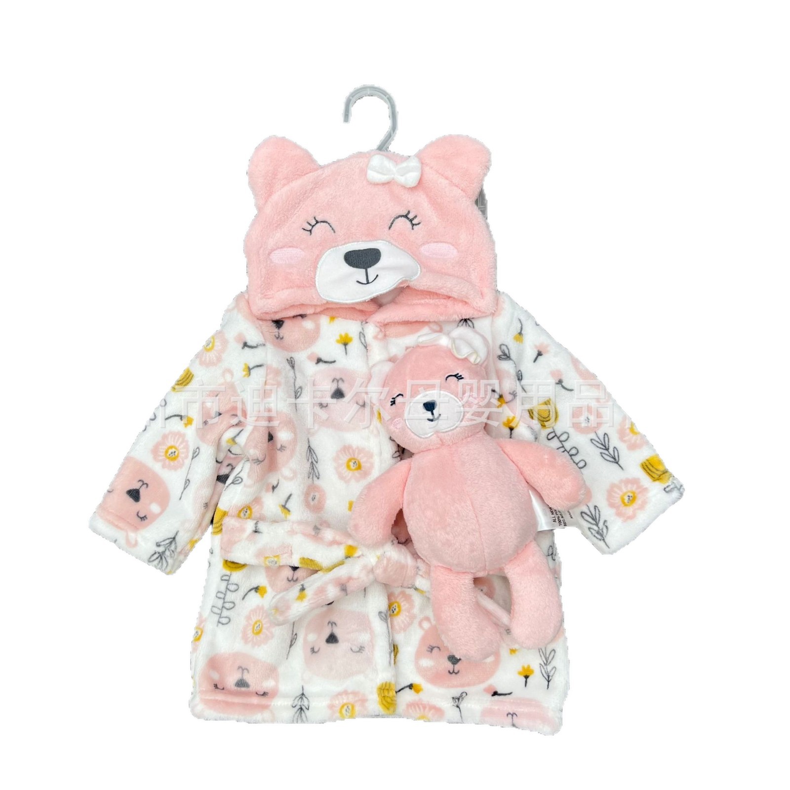 Transfronterizos para el comercio exterior 2026 nueva ropa infantil para bebés 0 ~ 1 años toallas de terciopelo de coral bata de baño juguetes 2 juegos