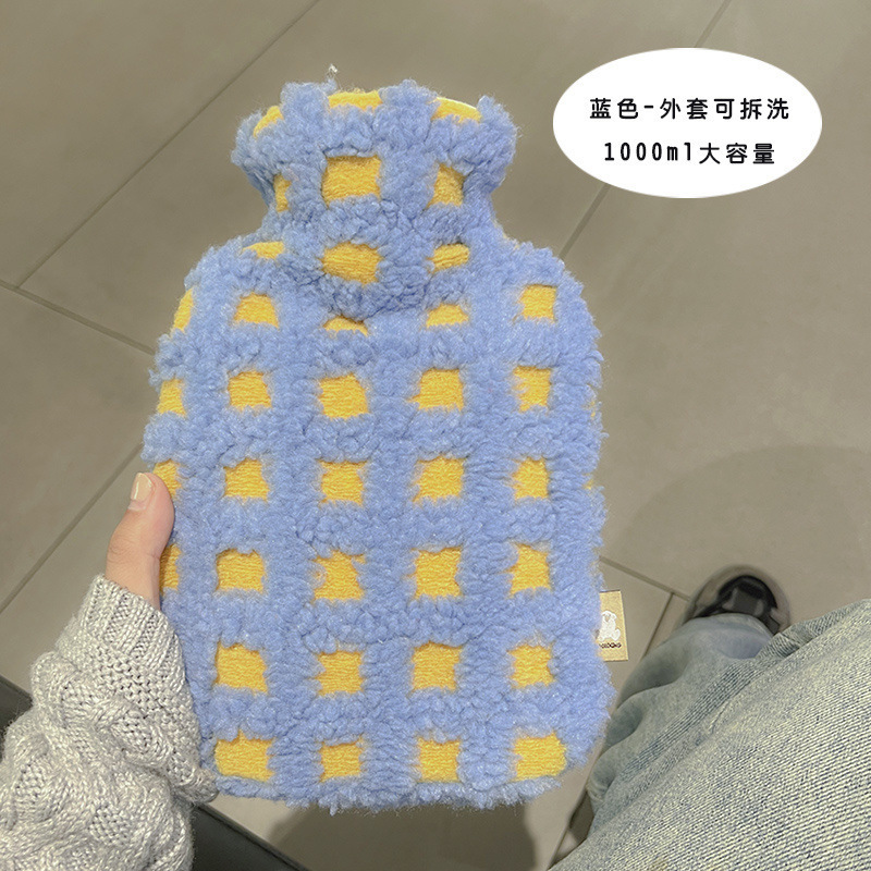 可爱毛绒注水热水袋加厚防爆灌水暖水袋暖手宝女生被窝暖脚大容量|undefined