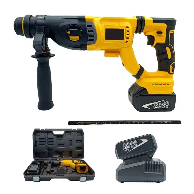 Comercio exterior transfronterizo recargable multifuncional taladro eléctrico de litio picador eléctrico doméstico martillo eléctrico taladro de impacto eléctrico de alta potencia industrial