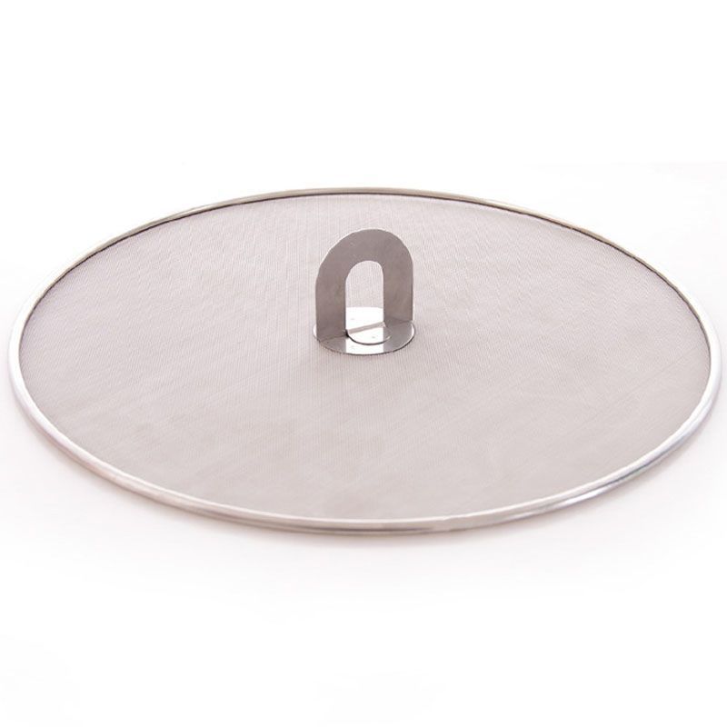 Anti-Splash Cover, Stainless Steel Encrypted Anti-Scalding Mesh Cover, Practical Breathable Flat Pan Lid for Frying, Cooking Kitchen Filter Net