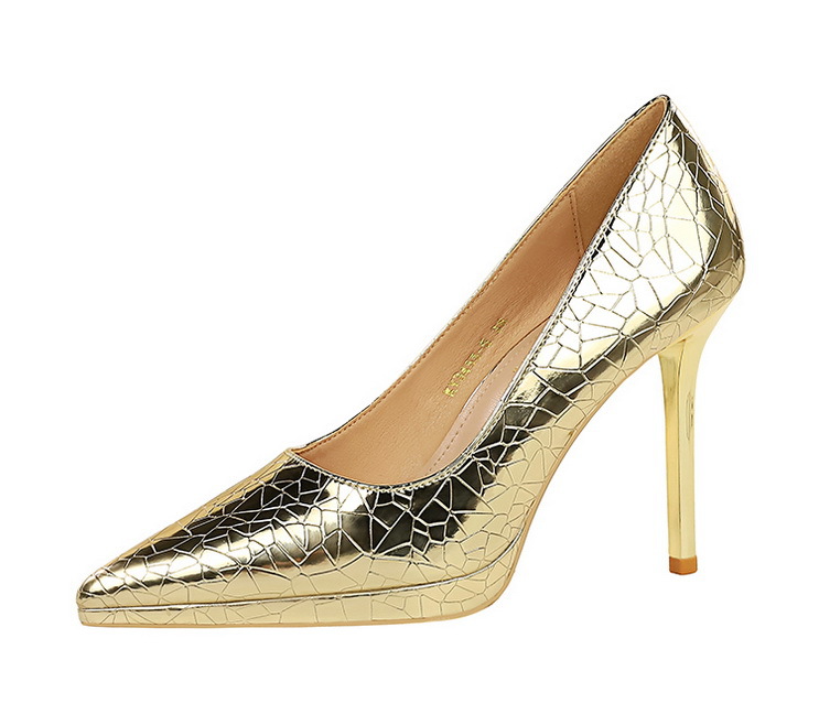 Scarpe da donna con tacco alto, scarpe con tacco sottile, scarpe basse, scarpe a punta con motivo in pietra_voghion.com