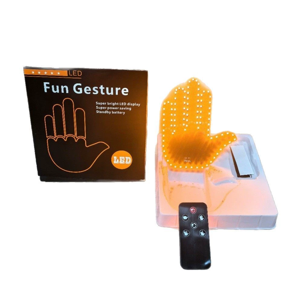 Super hot-selling car finger light, gesture light, car multi-function warning light, anti-rear collision light, interactive palm light