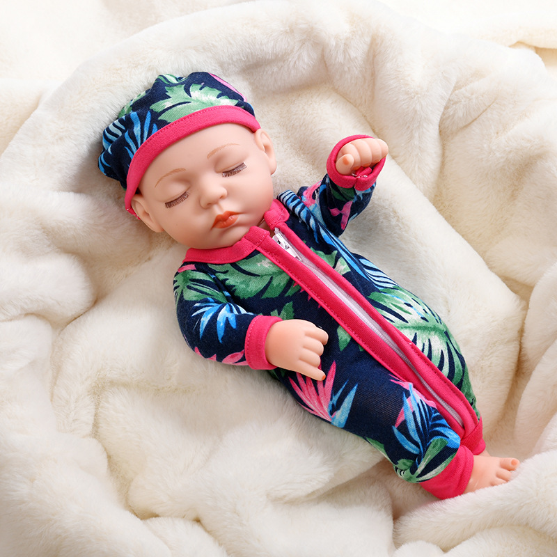 Simulación bebé renacido muñeca 30cm vinilo muñeca suave pegamento bebé dormir calmante niños jugar casa juguete