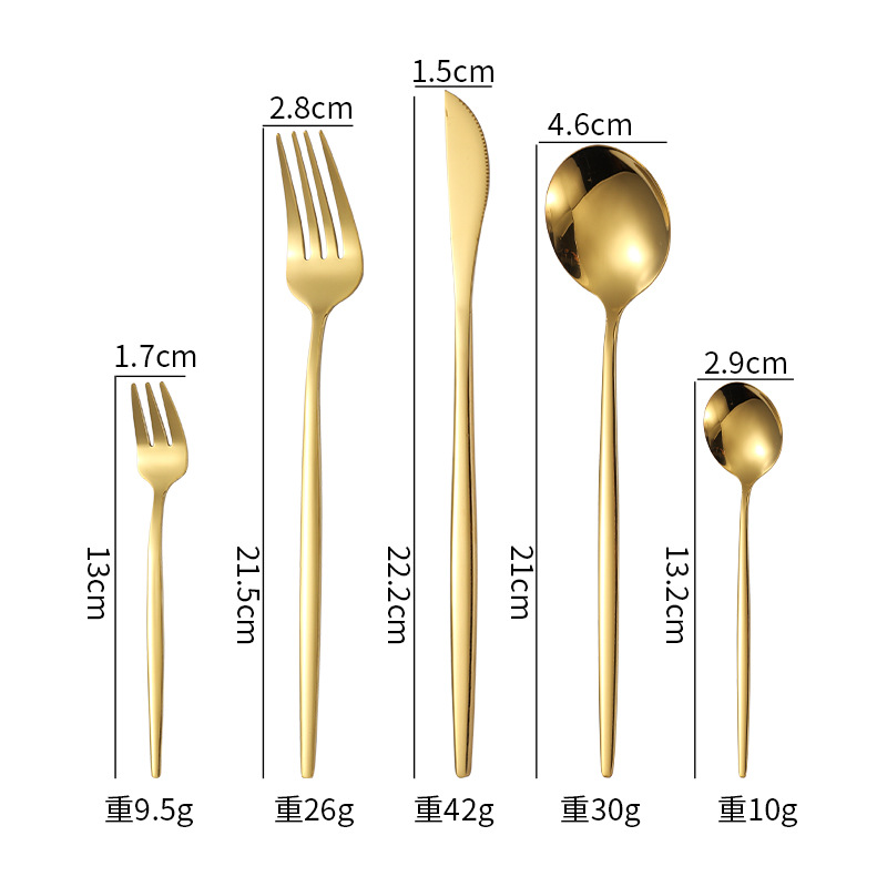 Cuchilleras de acero inoxidable de Portugal 40 piezas de cuchillos y tenedores 60 piezas de cuchillos y tenedores de té de carne de carne de comida occidental
