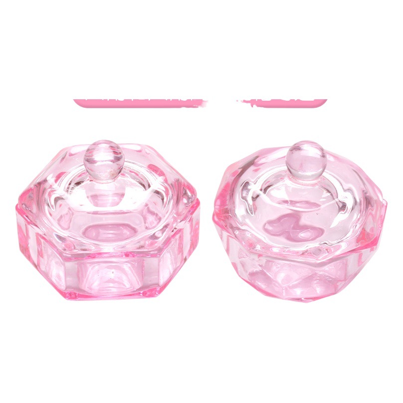 Mejor venta nueva taza de cristal Rosa arte de uñas de cristal taza de cristal con tapa de color plateado taza de cristal de color