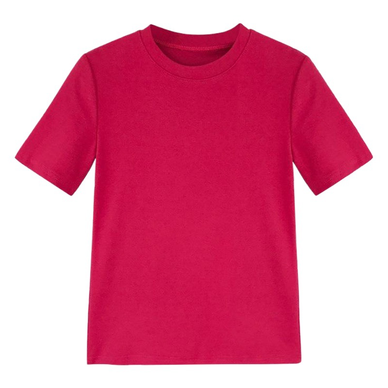 Camiseta de verano 2026, nueva, de color sólido, corte ajustado, estilo coreano, básica, de manga corta, informal, para mujer