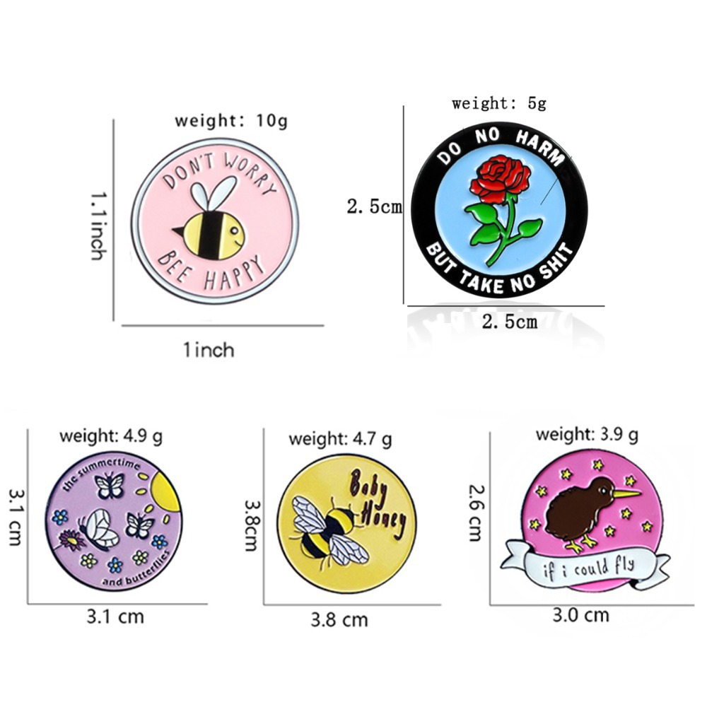 5g Weight Brooches Classification Cute Pin Rose Butterfly Alloy Enamel Unisex Brooches