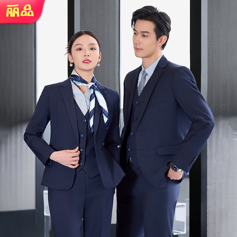 Spring and Autumn New Huawei Harmonyos Aito 4S Store Work Uniforms Men's and Women's Professional Suits Navy Blue Workwear Spring and Autumn New Huawei Harmonyos Aito 4S Store Work Uniforms Men's and Women's Professional Suits Navy Blue Workwear