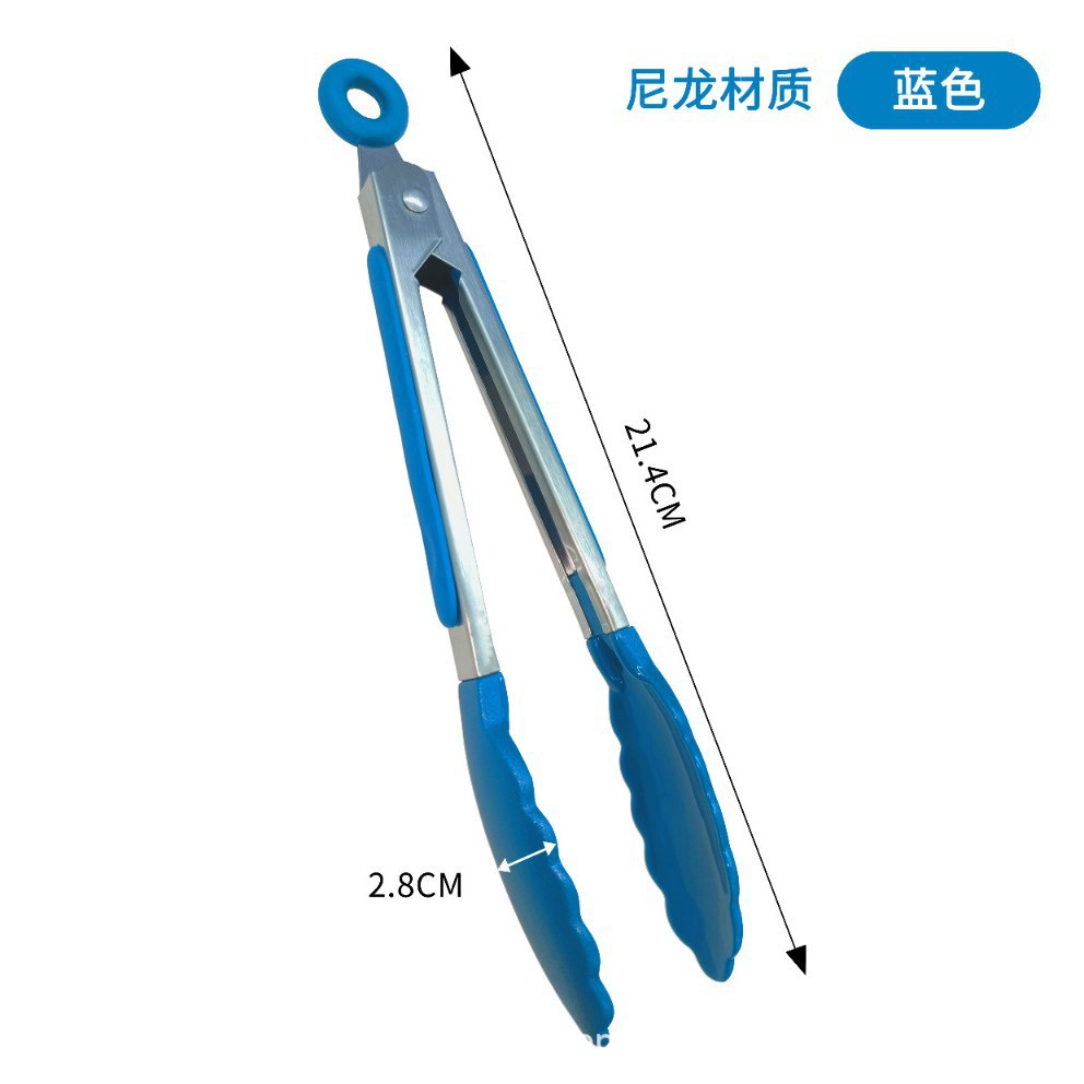 Pinzas para Alimentos de Acero Inoxidable 430, Resistentes a Altas Temperaturas, Pinzas para Barbacoa Anti-quemaduras para Exteriores, Utensilios de Cocina, Venta Caliente Transfronteriza de Barbacoa