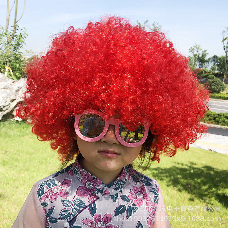 Venta directa de fábrica peluca de cabeza explosiva fiesta de disfraces fanáticos de disfraces pelucas de colores de payaso divertidas