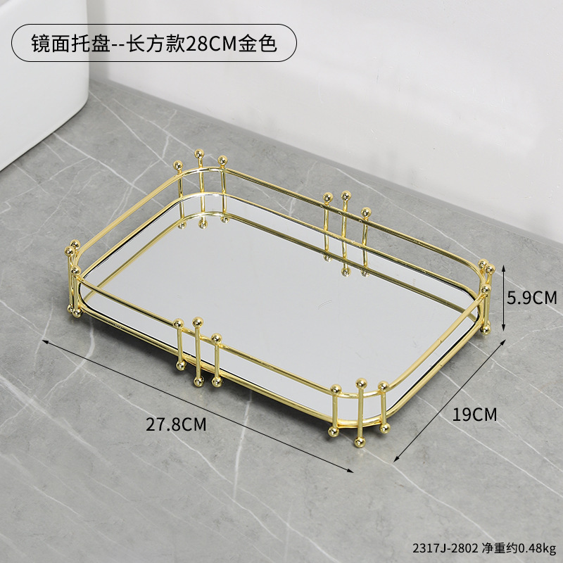 クリエイティブライト高級鳥ミラートレイホームアイアンアート装飾装飾品ミラージュエリートレイ収納と整理トレイ|undefined