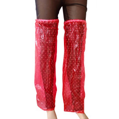 PVC護腿褲防水塑料加長防露水透明薄膜登山露營野外雨褲廠家批發