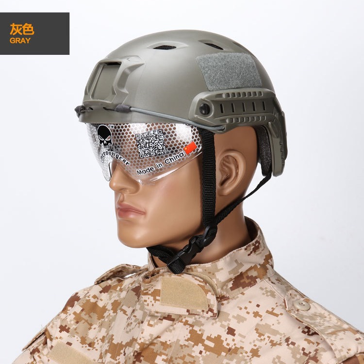 Casco táctico rápido BJ versión simple diamante agujero casco CS campo casco camuflaje paracaidismo casco Fuerzas Especiales 3 mismo estilo
