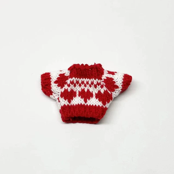 Red and white flower sweater