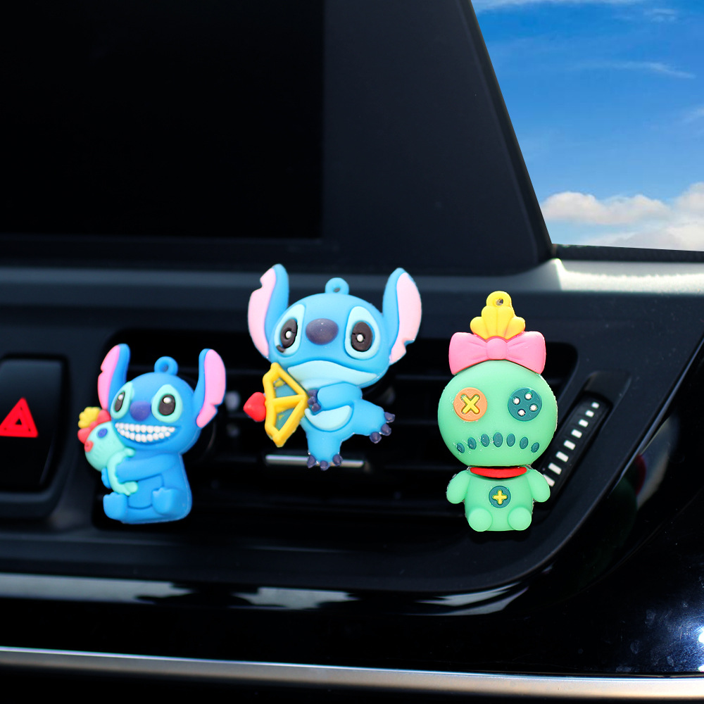 Dibujos animados Stitch Stitch Perfume de coche Decoración de coche Regalo para niños Perfume de coche Salida de aire Aromaterapia