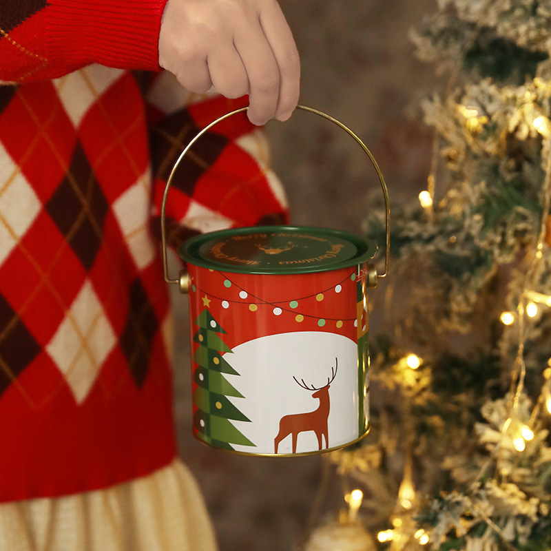 クリエイティブな新しいクリスマスリンゴ箱平安夜平安果包装箱ブリキ箱クリスマス装飾プレゼント包装|undefined