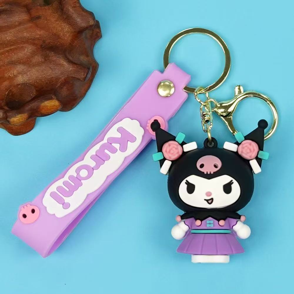 Perro de orejas grandes Melody KT gato pudín perro Kolomi caricatura de silicona llavero colgante bolsa colgante caja ciega regalo