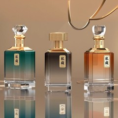 500ml酒瓶空瓶クリスタルホワイト素材透明ガラス酒瓶プライベートコレクション自家製増粘ボトルの0.5kgパック