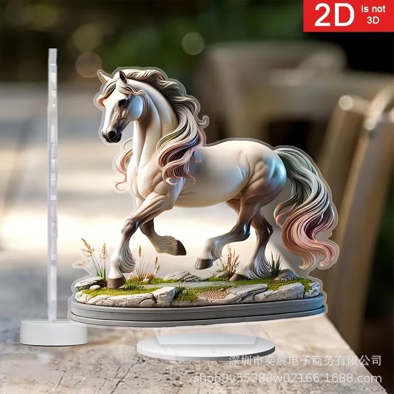 Colgante creativo transfronterizo nuevo caballo para el éxito acrílico decoración plana decoración de escritorio decoración para el hogar