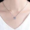 Sexy necklace, zirconium, chain for key bag , 925 sample silver, light luxury style