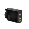 British standard [black 3USB+2PD] charging head