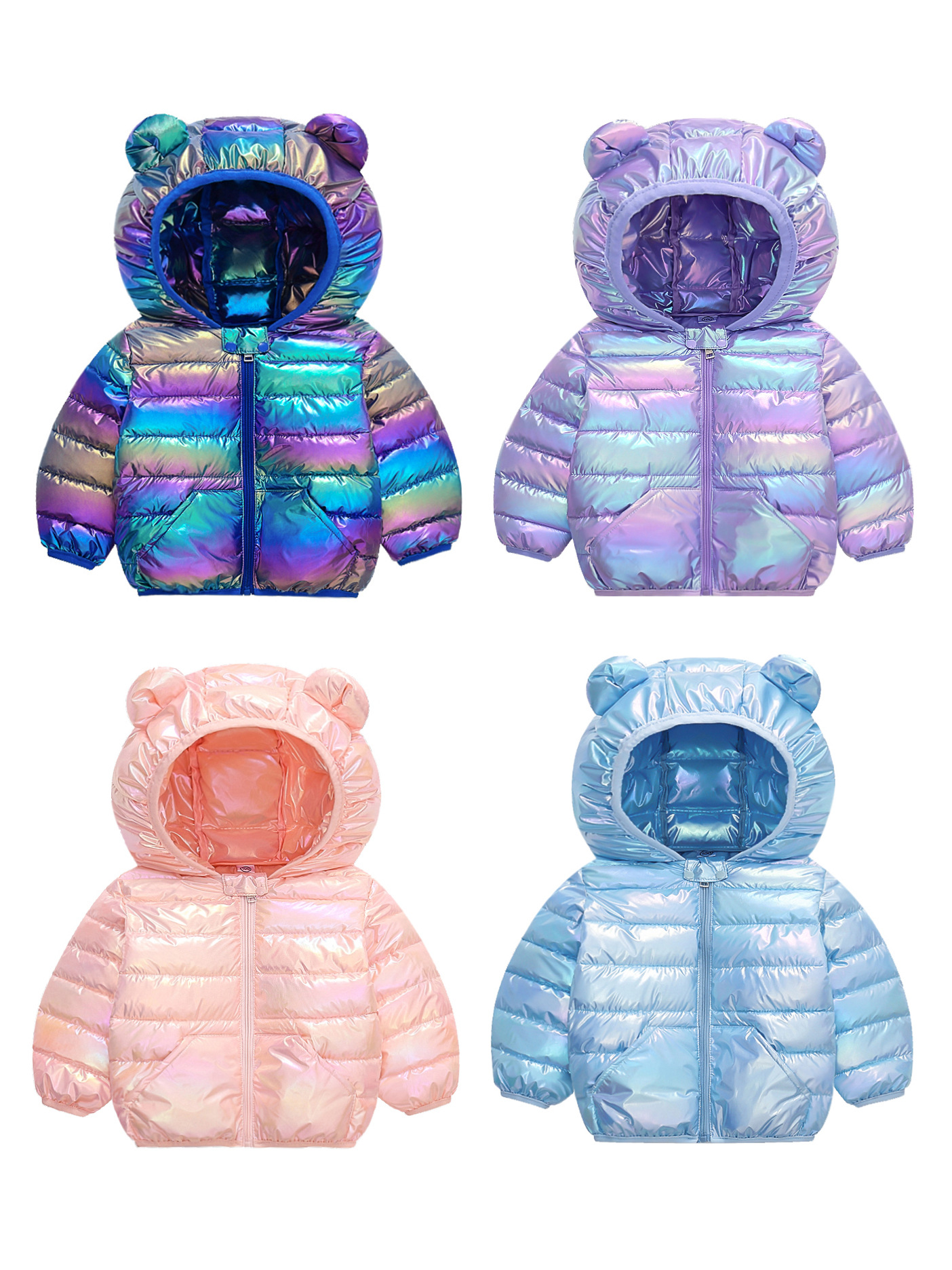Children's demi-season light and thin keep warm down jacket with…