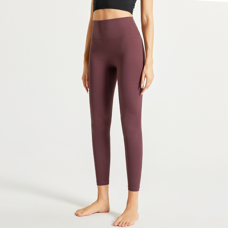 Nuevo cross-border fitness nube sensación ultra suave caderas de cintura alta mujer elástica desnuda sensación deportiva de correr ropa de yoga pantalones al por mayor