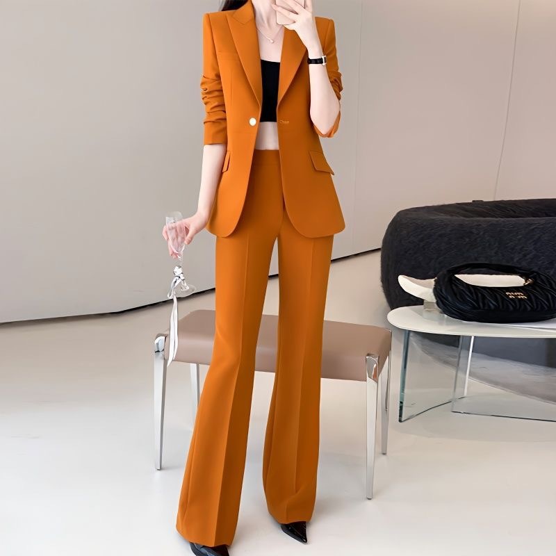 Women's Clothing Fashion Professional Suit Women Spring and Autumn High end Western Style Suit Slim Temperament Celebrity Two piece Suit_voghion.com