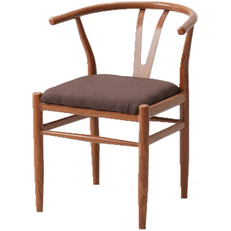 갈색 움푹 패인 어두운 나뭇결 철제 태시 의자 강화 버전