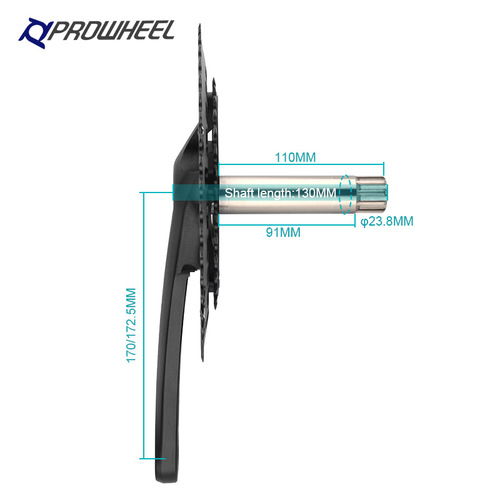 PROWHEEL Haomeng hollow integrated chainring 9/10/11 speed 50-34 tooth road bicycle chainring crank