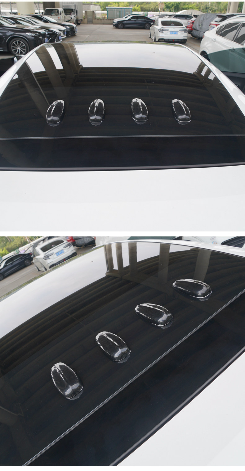 Car Shark Fin Personalized Decorative Antenna Modification Universal Roof Small Tail Wing Body Carbon Fiber Texture Spoiler Car Accessories