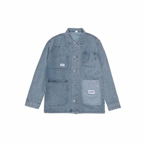 Spring and Autumn Season Trend Brand Instagram Denim Jacket Fashion Korean Version Cool Clothes Hong Kong Style Loose Student Workwear Jacket for Men
