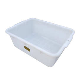 麻辣烫配货筐盆 塑料白色冰盘冻冰盆 长方形冰盘 白色方盆 食品箱