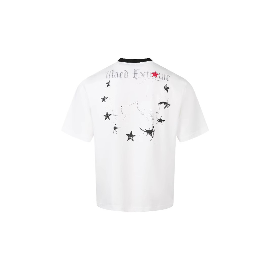 Vêtements pour hommes EME, T-shirt à manches longues imprimé chat rétro américain, coupe ample et polyvalente, idéal pour l'été._voghion.com